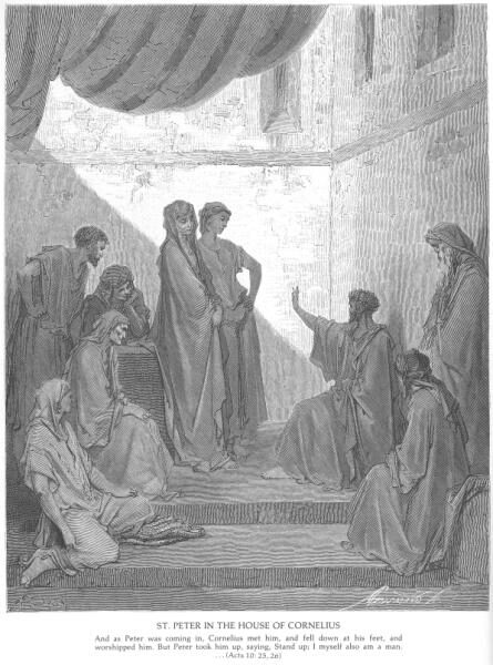 Peter Preaches in the House of Cornelius