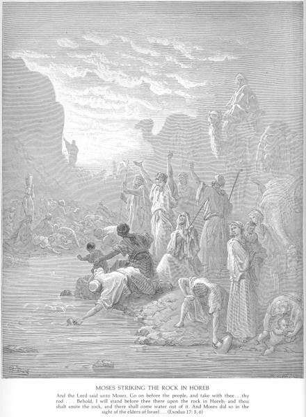 Moses Strikes the Rock at Horeb