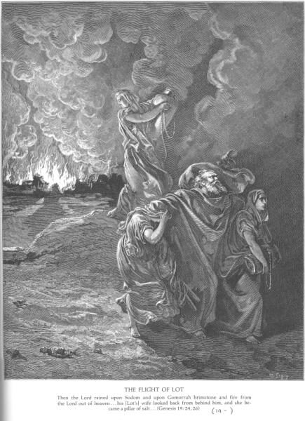 Lot Flees Sodom and Gomorrah