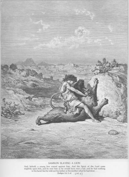 Samson Slays the Lion