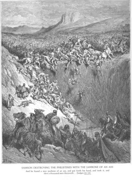 Samson Destroys the Philistines with the Jawbone